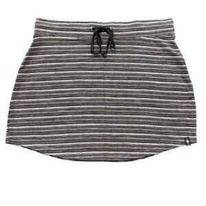 Smartwool Horizon Line Merino Blend Skirt Size Medium Textured Stripe Drawstring